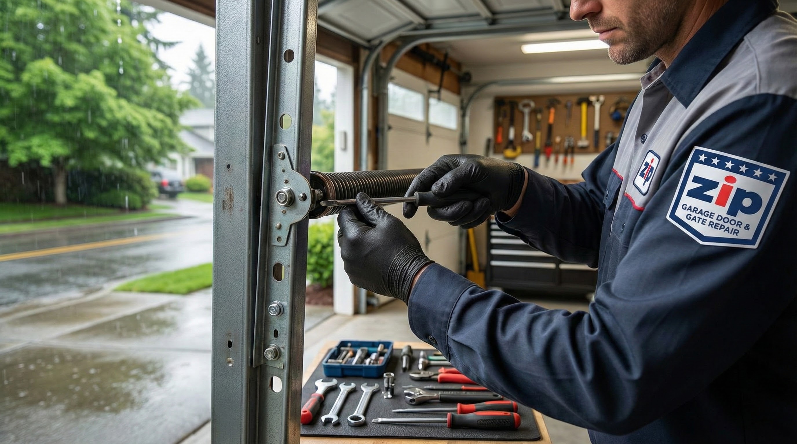 Garage Door Roller Replacement and Track Alignment.jpg in Everett, WA